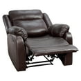thumbnail image 5 of OakvillePark Audubon Polished Microfiber Upholstered Lay Flat Reclining Chair, Dark Brown, 5 of 7