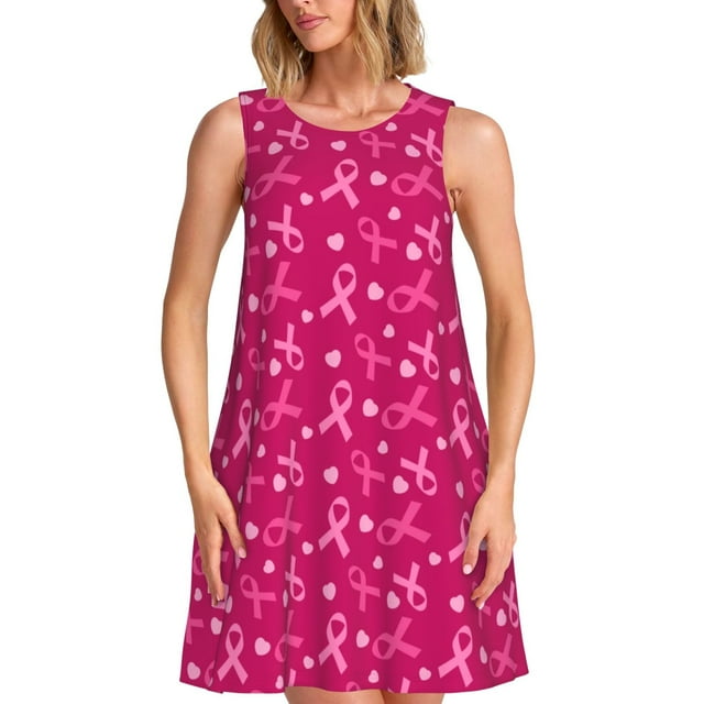 Bixox Robe Sans Manches pour Femmes avec Poches, Robe Décontractée Longueur Genou pour l'Été-3x-Grand