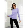 thumbnail image 3 of Pinspark UPF 50+ Rash Guard for Women Hiking Shirt Quick Dry Workout Top Long Sleeve Crewneck Running Shirts, 3 of 7
