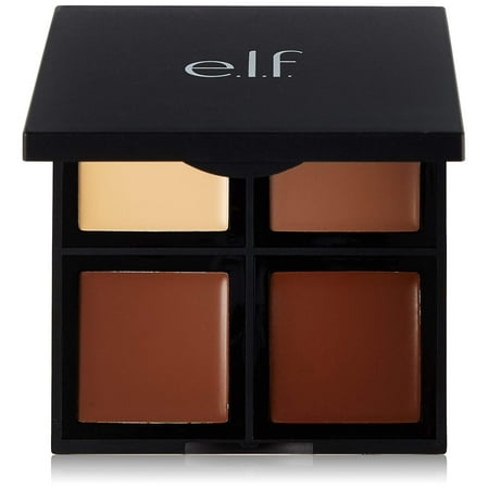 e.l.f. Cosmetics Contour Palette, Four Cream Shades Perfectly Contour and Highlight Your Features, SCULPT, DEFINE AND BRIGHTEN - This bronzer.., By (Best Cream Bronzer For Contouring)