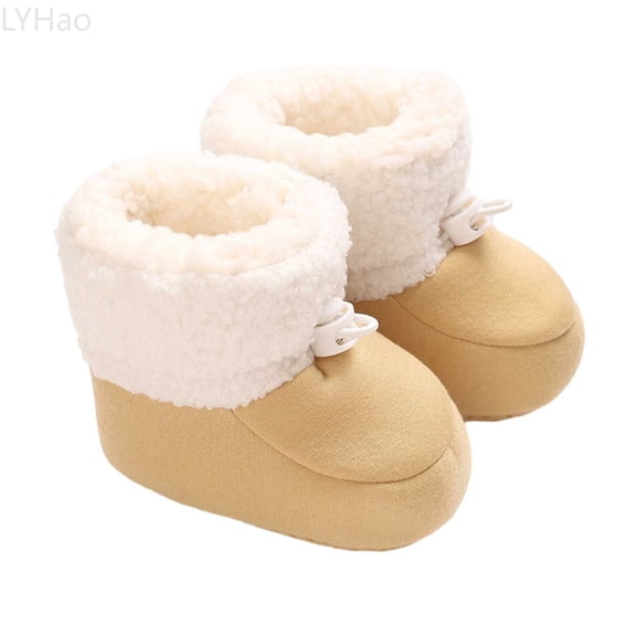 LYHao Winter Baby Shoes For 0 1 Years Old Soft Soled Boots For Boys And Girls ,Girls Boots Sizes 11 Beige(1-8 Months)