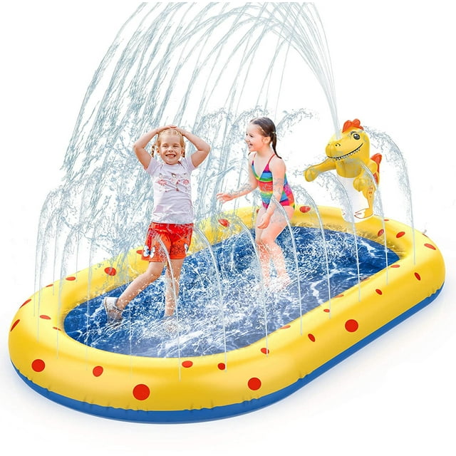 Tapis de Jeu Arroseur pour Enfants, Tapis d'Éclaboussures Gonflable Arroseur pour Piscine