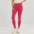 thumbnail image 6 of COMVALUE No Front Seam Leggings for Women Inseam, High Waisted Buttery Soft Yoga Pants Hot Pink XXL, 6 of 9