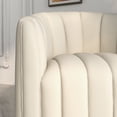 thumbnail image 6 of SEYNAR Mid Century Pumpkin-Designed Swivel Cuddle Barrel Sofa Chairs,360 Degree Swivel Armchairs for Living Room,Adult(White), 6 of 10