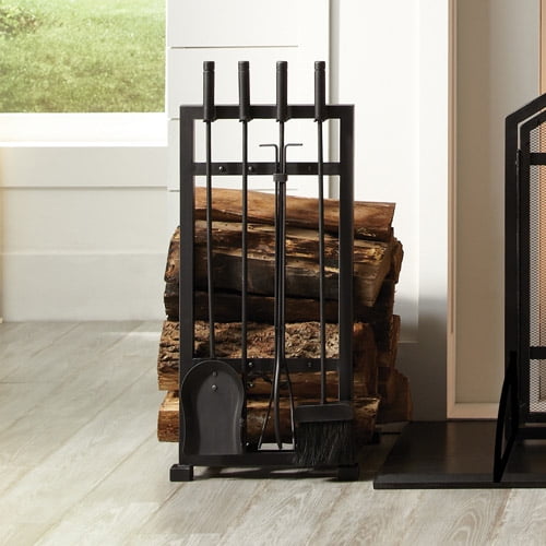 Pleasant Hearth 4-Piece Harper Fireplace Toolset with Log Holder - Walmart.com Free Shipping. Buy Pleasant Hearth 4-Piece Harper Fireplace Toolset with Log Holder at Walmart.com
