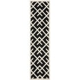 thumbnail image 2 of SAFAVIEH Dhurrie Brianna Geometric Moroccan Wool Runner Rug, Black/Ivory, 2'6" x 12', 2 of 10