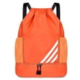 thumbnail image 1 of Bolsa de baloncesto, bolsa deportiva, mochila para natación, fitness, yoga, paquete de bolsillo, seca y húmeda, con cordón separado, mochila escolar para viajes al aire libre, 1 of 6