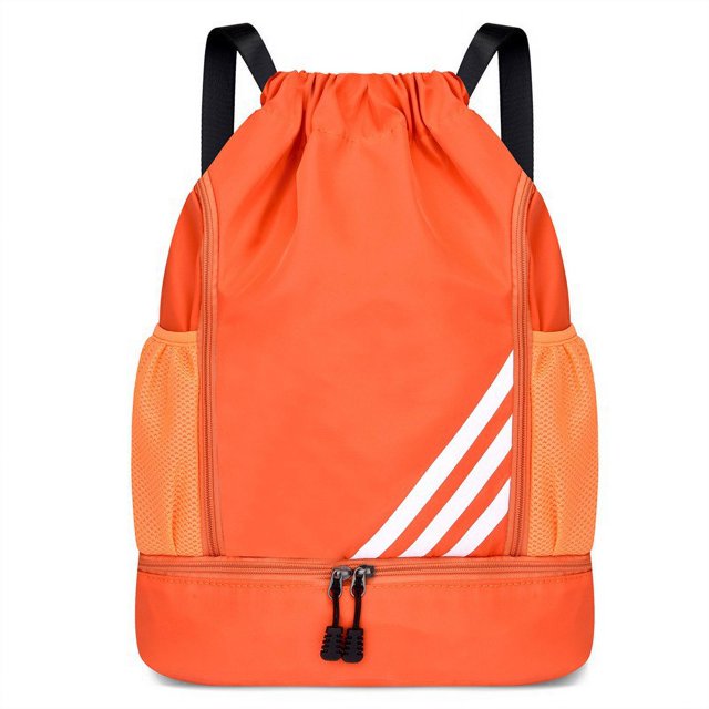 Bolsa de baloncesto, bolsa deportiva, mochila para natación, fitness, yoga, paquete de bolsillo, seca y húmeda, con cordón separado, mochila escolar para viajes al aire libre