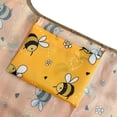 thumbnail image 4 of Wrapables Large & Small Foldable Tote Nylon Reusable Grocery Bags, Set of 2, Yellow Bees, 4 of 5