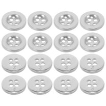 SEWCHICS 100Pcs Silver Round Buttons for Sewing and Clothing Accessories