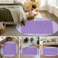 thumbnail image 6 of Purple Geometric 3.3ft Round Rug, White Greek Key Design Burlap Modern Art Non-Skid Rubber Backing Large Area Rugs - Living Room Bedroom Home Office, Indoor Floor Mat Carpets Washable Rug, 6 of 9