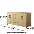 thumbnail image 6 of Wyndham Collection Wch717160d-Cx-Mxx Elan 59" Double Free Standing Vanity Cabinet Only -, 6 of 7
