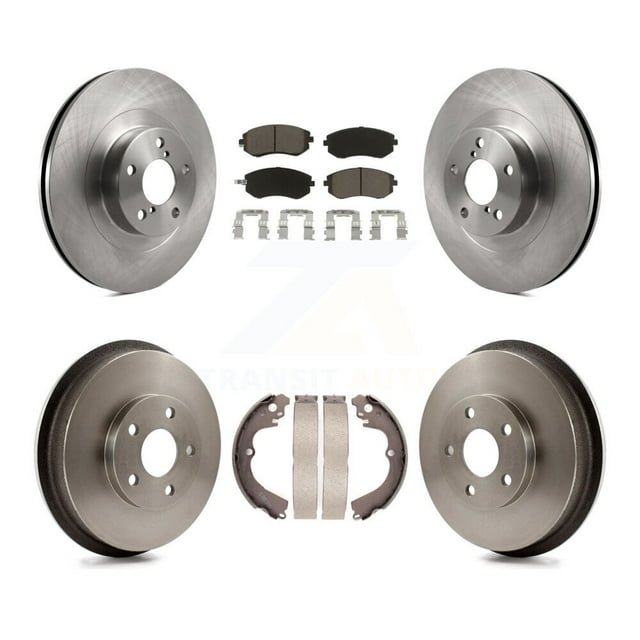 CMX Front Rear Disc Brake Rotors Ceramic Pads and Drum Kit for Car Subaru Forester Impreza K8C-102428