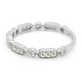 thumbnail image 2 of SAVEARTH DIAMONDS 1/4 ct. t.w Round Cut Lab Created Moissanite Diamond Milgrain Half Eternity Stackable Band Ring For Women In 10K Solid White Gold (G-H Color, VVS1 Clarity, 0.25 Cttw)-5, 2 of 8
