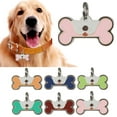 thumbnail image 1 of Neinkie Forme d'Os pour Animaux de Compagnie, Étiquette Double Face pour Chien Chat, Alliage d'Aluminium, 1 of 7