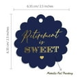 thumbnail image 6 of Inkdotpot Pack Of 100 Retirement Is Sweet Text Favor Paper Tags Craft Real Gold Foil Hang Tags, 6 of 6