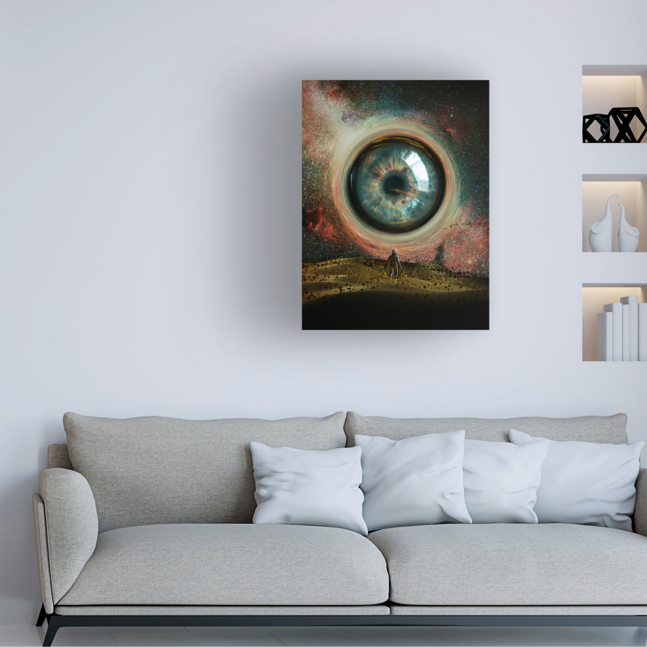 Canvas Wall Art - Francis Minoza 'Eye' Wall Art for Living Room, Bedroom, or Office D?cor by Trademark Fine Art - 14 x 19 Inches