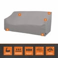 thumbnail image 4 of Modern Leisure Garrison Patio Loveseat Cover, Waterproof, 82.5"L x 38"W x 38.25"H, 2-Pack, Granite Gray, 4 of 15