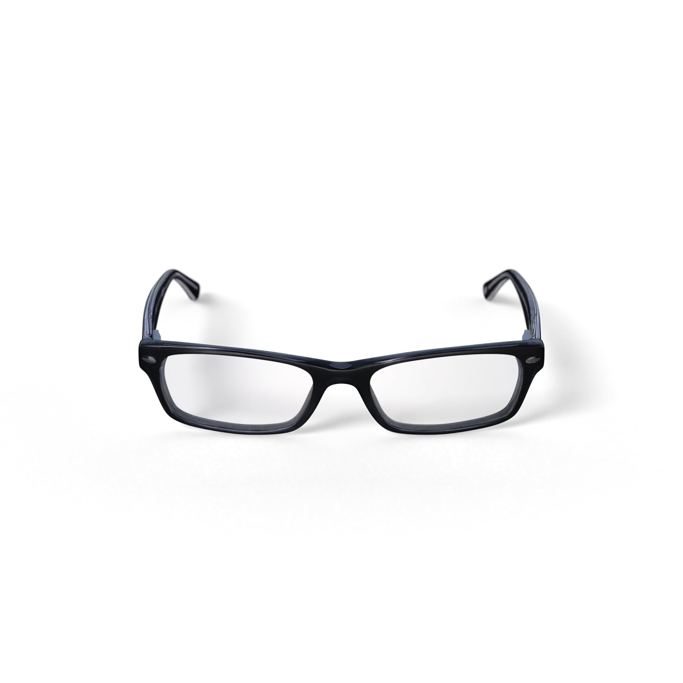 Ray-Ban RB5206 Optics Glasses, Prescription Eyeglasses with Case, Demo Lens/Black On Transparent, Size 52