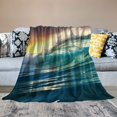 thumbnail image 2 of BCIIG Wave Ocean Sunbeam Warm Lightweight Blanket Soft Fleece Throw Living Rooms Sofa Decor Cow Gifts All Seasons Blanket Exquisite Gifts 50x60in, 2 of 6