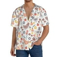 thumbnail image 3 of Fotbe Funny Chicken print Short Sleeve Button Down Shirts for Men Casual Summer Beach Wrinkle Free Shirt-Small, 3 of 7