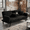 Black, variant on 72" Soft Corduroy Sofa, Upholstered Couch with Retractable Cup Holder, Loveseat with Tool Free Assembly for Living Room, White