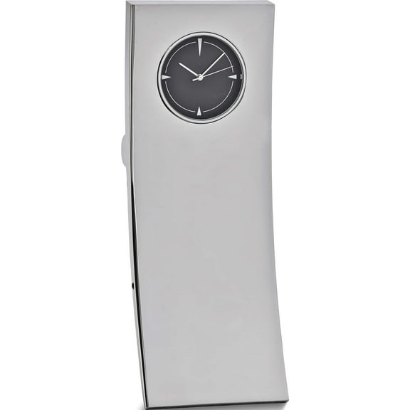 Fashion Silver-Tone Rectangle Desk Clock (5 X 2) Made In China gm16874