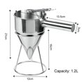 thumbnail image 5 of PinesC Stainless Steel Funnel Octopus Balls Tools With Handle & Rack, Pancake Batter Dispenser, Waffle Batter Dispenser, Pancake Maker Cooking Tools Silver, 5 of 5