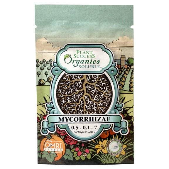 Plant Success Organics Soluble Mycorrhizae Plant Food Fertilizer 0.5-0.1-7, 0.5 oz.