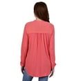 thumbnail image 2 of Long Sleeve Pleat Front Y Neck With Rounded Hem, 2 of 3