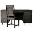 thumbnail image 2 of Sarah Solid Wood Executive Desk in Antique Brown Finish, 2 of 5