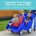 thumbnail image 2 of Foundations Gaggle Parade 4-Seat Buggy Stroller, Durable Quad Daycare Stroller with Safety Harness, Blue, 2 of 8