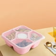 thumbnail image 3 of Bento Box Snack Containers with 5 Compartments, Reusable Plastic Food Storage for Meal Prep, Non-slip Lid & Stackable Design for Educational, Work, and Travel Lunch Packing,Vsgery, 3 of 9