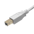 thumbnail image 3 of Monoprice USB 2.0 Cable - 1.5 Feet - White | USB Type-A Male to USB Type-B Male, 28/24AWG, Gold Plated, 3 of 3