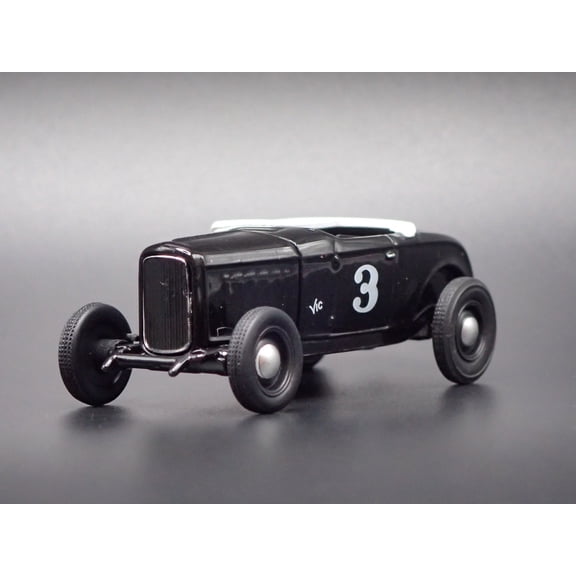 Open Box 1932 32 FORD ROADSTER HOT ROD BLACK 1:64 SCALE DIORAMA DIECAST MODEL CAR
