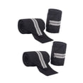 thumbnail image 4 of Paquete de 4 correas de levantamiento de pesas, muñequeras de compresión, muñequeras de soporte para entrenamiento de fuerza y gimnasio., 4 of 9