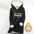 thumbnail image 5 of FNFYFH Long Hoodies for Women Sherpa Fleece Lined Pullover Hoodies Cute Hooded Graphic Sweatshirt Cozy Warm Loungewear for Cold Weather, 5 of 5