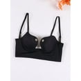 thumbnail image 3 of Plunge Bra Backless Deep V Padded Low Cut Underwire for Women Holes Design, 3 of 7