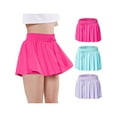 thumbnail image 2 of Girls' 3pcs/set Comfy & Breathable Solid Color Performance Skort For Sports Girls' Clothing, 2 of 9