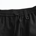 thumbnail image 4 of Yongwang Men's Athletic Cargo Joggers Drawstring Straight Leg Pants with Pocket Windproof Outdoor Sports Trousers, 4 of 8