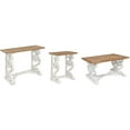 thumbnail image 3 of Kate and Laurel Wyldwood Country French Solid Wood Console table - Rustic/White legs - Natural Wood top 42 Inches Wide x 14 Inches Deep x 30 Inches Tall, 3 of 5