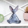 thumbnail image 4 of Estatuillas de gatos Estatua de meditación de Buda Escultura de jardín Decoración para el hogar (Gris) Ehuebsd Libre de BPA, 4 of 7