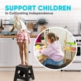 thumbnail image 4 of BLACK+DECKER 13" Folding Step Stool, Non-Slip Surface, Holds Up to 330 lbs, Compact & Portable with Carry Handle, Black/Gray, 4 of 8