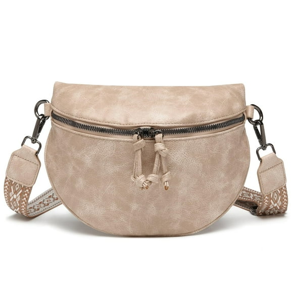 Bolsos Cruzados para Mujeres de Moda - Bolso Cruzado Riñonera de Cuero, Bolso de Cintura Antirrobo, Bandolera, Bolso de Hombro, Bolso de Mano, Bolso de Viaje Cruzado, Riñonera con Correa Ajustable.