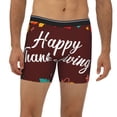 thumbnail image 2 of Salouo Happy Thanksgiving Pattern Men's Boxer Briefs, Soft & Breathable Underwear Elastic Waistband Briefs for Men,1-Pack, 2 of 7