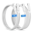 thumbnail image 1 of PinesC USB C to USB C Charger Cable [2Pack] 1M+2M Type C Cable Fast Charging for 16 /15 /Pro Max/pro/plus, iPad, MacBook, 60W Original USB C to C Cable Fast Charge Nylon Braided USB C Ch, 1 of 5