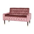 thumbnail image 6 of Noble House Quentin Button Tufted Velvet Loveseat, Blush, 6 of 9