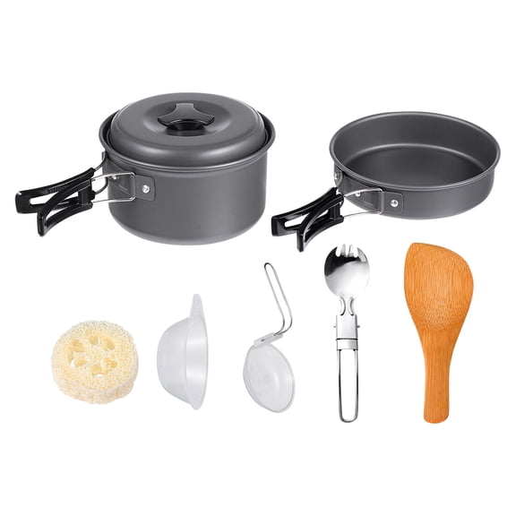 OFFIGAM Compact Camping Pot Set - Lightweight Portable Outdoor Cookware for Hiking, Backpacking, Travel, and Camping Adventures