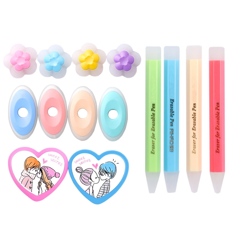 1x Cute Jelly Colored Rubber Eraser Kids Xmas Gift School Supplies Stationery