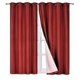 thumbnail image 3 of Blackout Curtain for Large Window Panels for Bedroom Full Room Darkening with Grommets Burgundy Color 108" Length K86 2 pieces, 3 of 3